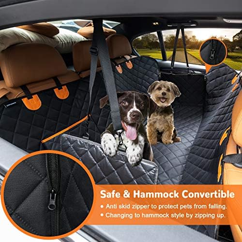URPOWER Waterproof Dog Seat Covers with Door Protector & 2 Pack Elastic Dog Seat Belt - Image 2