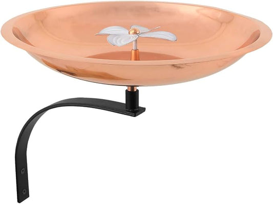 Achla Designs Dogwood Copper Birdbath with Wall Mount Bracket by ACHLADesignsHomeGarden