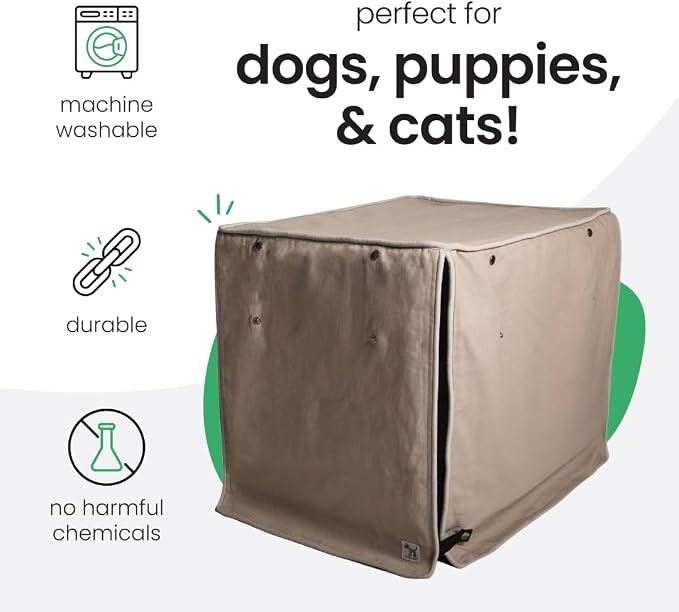Molly Mutt Wild Horses Dog Crate Cover, 100% Cotton Canvas Cover with 2 Roll-Up Panels, Ideal for Dog or Cat Crate, Durable, Washable, and Free of Harmful Chemicals, 36" x 24" x 27" - Image 3