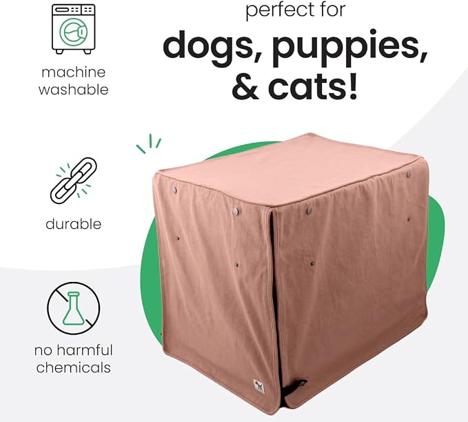 Molly Mutt Kyoto Dog Crate Cover, GOTS-Certified 100% Organic Cotton Canvas Cover for Dog or Puppy Kennel and Cage, Washable, Free of Harmful Chemicals, Huge, Fits 36"x23"x25" Crate - Image 3