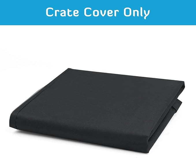 HONEST OUTFITTERS Dog Crate Cover 42 Inch Dog Kennel Cover for Large Dog, Heavy Duty Oxford Fabric,with Double Door, Pockets and Mesh Window (43L x 29W x 30H,Black) - Image 6