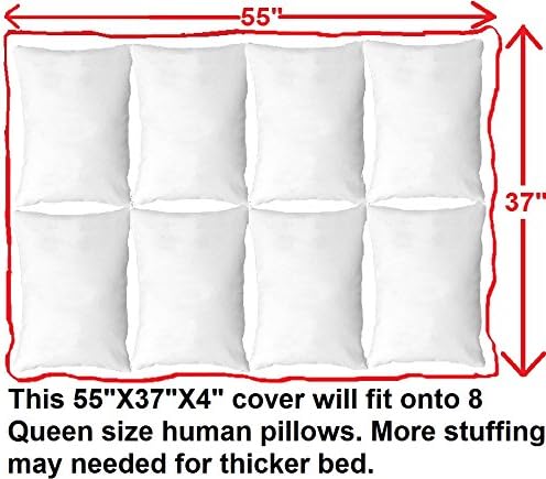 Dogbed4less DIY Pet Bed Pillow Brown Microsuede Duvet Cover and Waterproof Internal case for Dog at 55X37X4 Inch - Covers only - Image 7