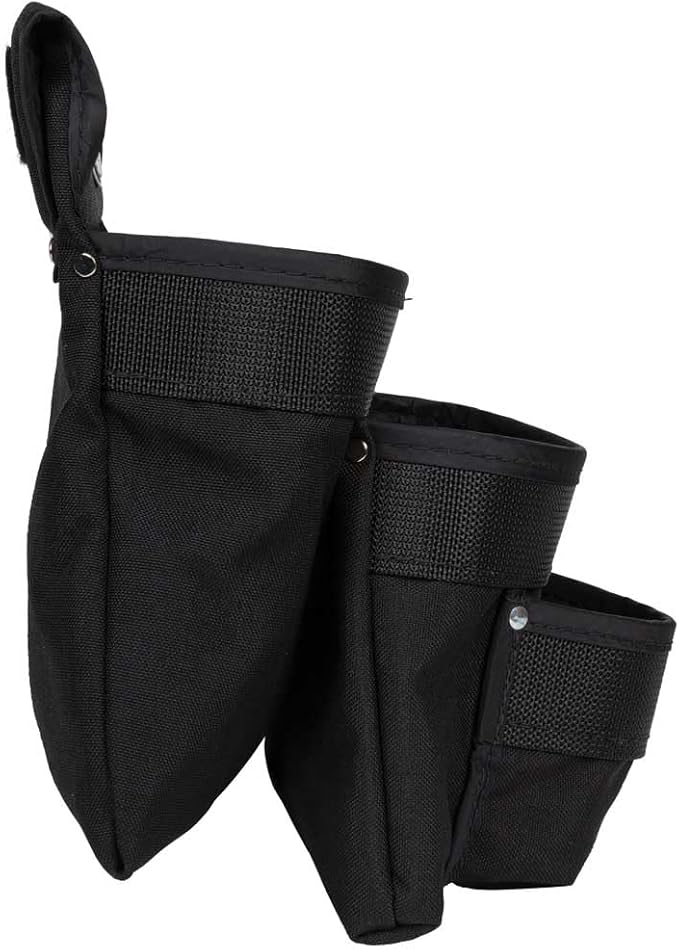 Klein Tools 5703 Tool Pouch, PowerLine Series Utility Pouch Fits Tool Belts up to 2.5-Inch, Strong Rivet Reinforced Stitching, 3-Pocket - Image 11