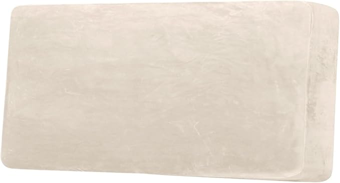 H.VERSAILTEX Velvet Stretch Individual Couch Cushion Cover Plush Cushion Slipcover for Loveseat Sofa Cushion Furniture Protector Seat Cushion Sofa Cover (1 Piece Sofa Cushion Cover, Cream) by HVERSAILTEX