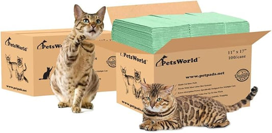 PetsWorld Universal Fit Multi-Cat Pad Refills for Litter Box, Fresh Scented, Ultra-Absorbent, Odor Control, Pack of 200 by PETSWORLDsupplyforpets