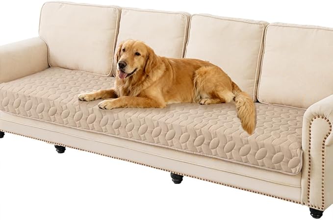 Ameritex Waterproof Pet Bed Cover Anti-Slip Dog Bed Blanket for Sofa and Furniture Waterproof New Pattern Design (Beige, 30x80 Inch (Pack of 1)) by Ameritex