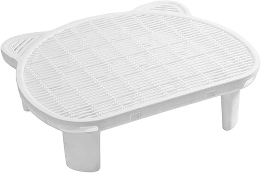 SpaceTime Cat Litter Mat Litter Trapping Mat,20.08"x15.94"x5.91"Large Dual-Layer Cat Litter Box Mat for Kitty,Floor Protection,Waterproof Urineproof(White) by SpeceTime
