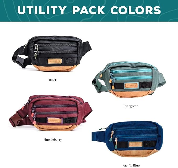 Wilderdog Utility Fanny Pack stores Treats, Balls, Keys in 3 Pockets with adjustable strap and Poop Bag dispenser (Pacific Blue) - Image 7