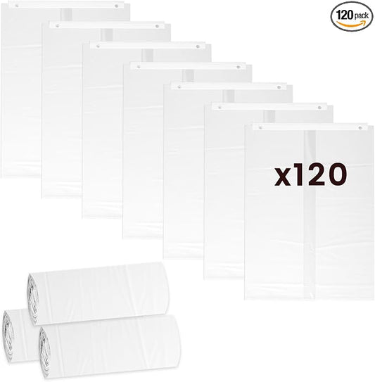 120 Pcs Self-Sealing Drawer Cat Litter Bags for Pet Snowy + Cat Litter Box | Pre-Punched Holes Anti-Shifting, Thickened & Wear-Resistant, Leakproof Secure Liner, Lock Litter Odor, Quick Install by Unknown