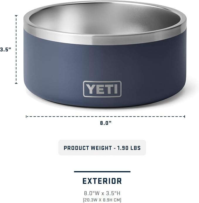 YETI Boomer 8, Stainless Steel, Non-Slip Dog Bowl, Holds 64 Ounces - Image 4