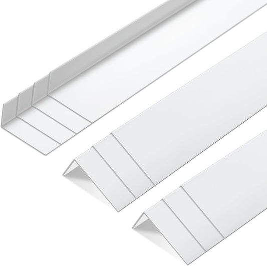 Sasylvia 10 pcs 2 x 1 x 48 inches Wall Corner Protector Guards, Avoid Scratching Scuffs, Vinyl Corner Trim Molding, Easy Install & Cleaning for Door Countertop Furniture Cabinet Protection by Sasylvia