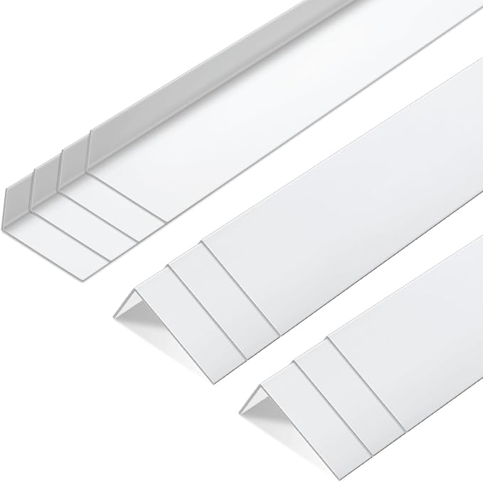 Sasylvia 10 pcs 2 x 1 x 48 inches Wall Corner Protector Guards, Avoid Scratching Scuffs, Vinyl Corner Trim Molding, Easy Install & Cleaning for Door Countertop Furniture Cabinet Protection by Sasylvia