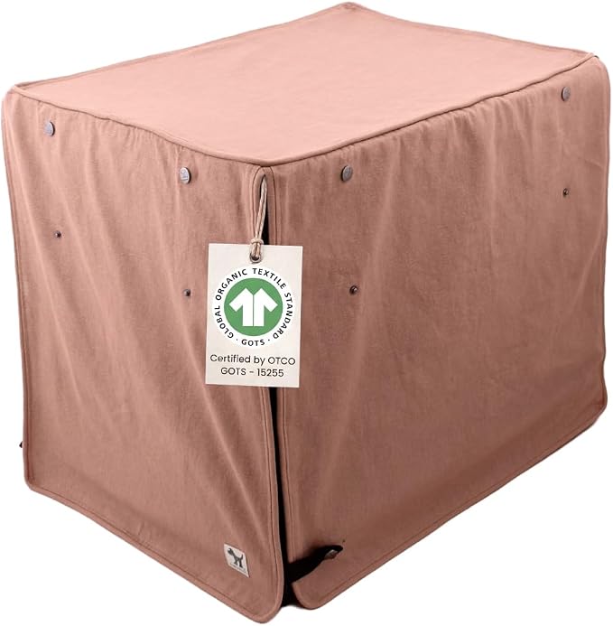 Molly Mutt Kyoto Dog Crate Cover, GOTS-Certified 100% Organic Cotton Canvas Cover for Dog or Puppy Kennel and Cage, Washable, Free of Harmful Chemicals, Small, Fits 24"x18"x21" Crate by MollyMutt
