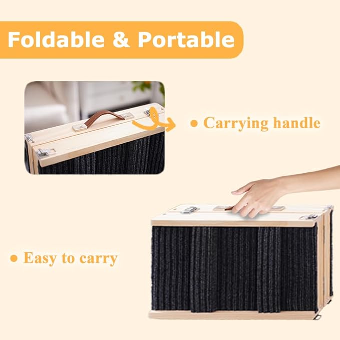 Adjustable Dog Ramp, Portable Folding Pet Ramp, 32" Long Wooden Pet Ramp for Bed with Non-Slip Traction Mat for Small Dogs, Dog Climbing Ladder for Sofa, Bed, Couch,Car(LGPT1,Gray)