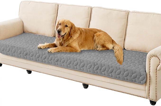 Ameritex Waterproof Pet Bed Cover Anti-Slip Dog Bed Blanket for Sofa and Furniture Waterproof New Pattern Design (Lightgrey, 30x80 Inch (Pack of 1)) by Ameritex