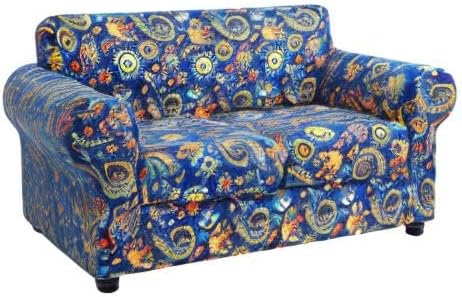 hyha Stretch Couch Cover, Sofa Covers for 2 Separate Cushion Couch Washable | Loveseat Cover, Floral Pattern, Printed, 3 Pieces, 2 Seater Furniture Protector with Elastic Bottom for Dogs, Pet Friendly - Image 9