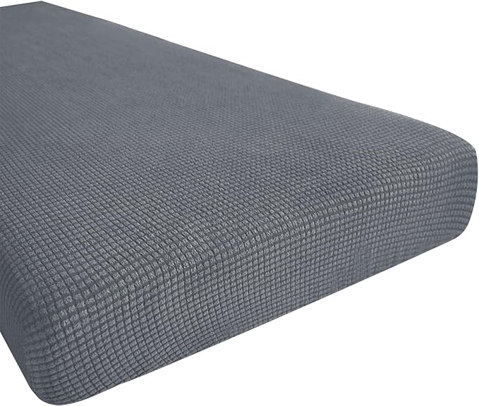 Hokway Couch Cushion Covers Stretch Cushion Covers Sofa Seat Cushion Slipcover Cushion Protector(Light Gray, Medium) by Hokway