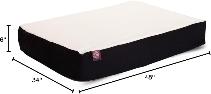 Majestic Pet 48x34x3 Inch Black Orthopedic Memory Foam Rectangle Dog Bed – Large Size Crate Dog Bed for Dogs with Joint Pain, Arthritis – Durable Pet Mattress with Egg Crate Foam, Washable Cover - Image 9