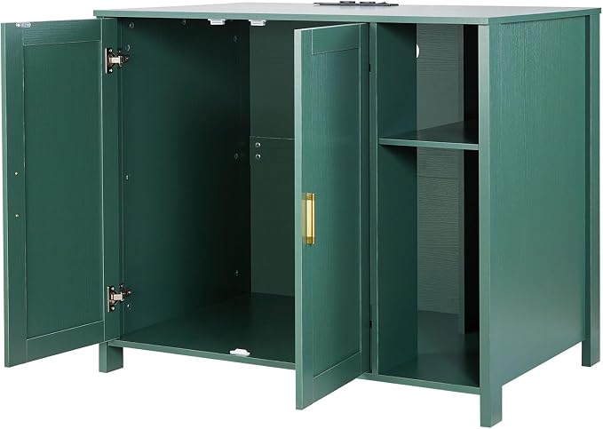 VEVOR Cat Enclosure, 41.3 in Self Cleaning Litter Box Cabinet, with Drawer & Detachable Divider, Automatic Litterbox Enclosure with Built-in Power Outlet, Fits Most Smart Litterboxes - Image 9