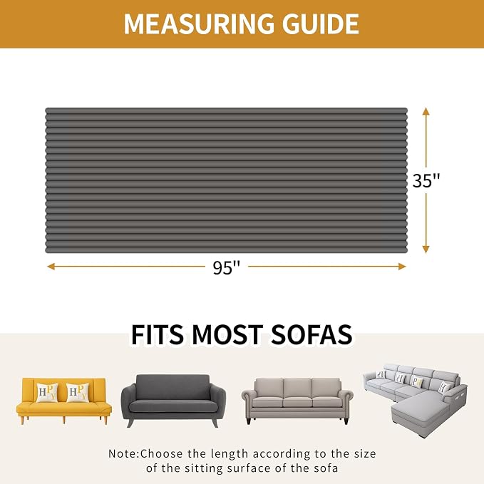 Deep Dream Waterproof Couch Cover for Dogs, Non Slip Pet Couch Covers for Sofa, Soft Faux Fur Sofa Cover, Washable Furniture Protector for 3 Cushion Couch (Grey, 35" x 95") - Image 5