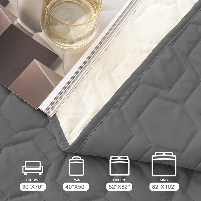 Tcksstex Waterproof and Anti-Slip Dog Bed Cover and Pet Blanket Sofa Pet Bed Mat ，car Incontinence Mattress Protectors Furniture Couch Cover for Most Cats Dogs, Pets - Image 6