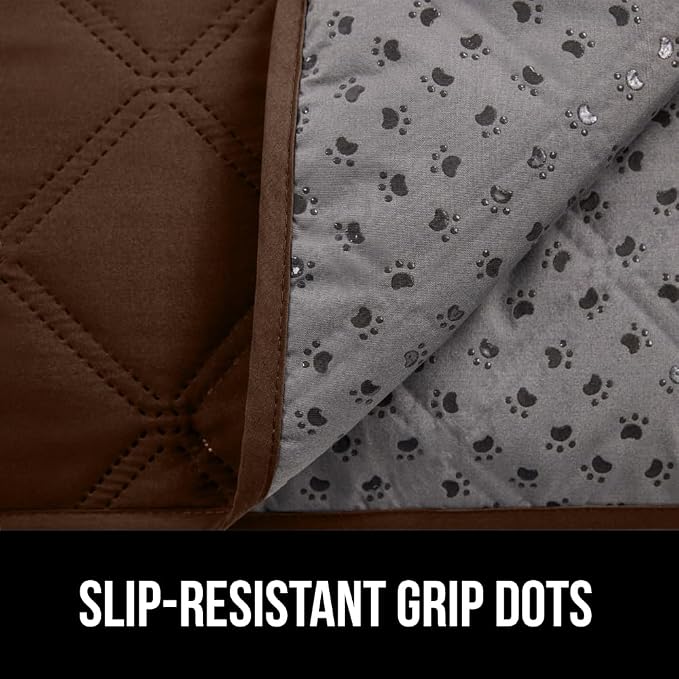 GORILLA GRIP® Waterproof Dog Blanket, 82x68, Leakproof Couch Cover for Dogs, Silicone Grip Backing, Protects Sofa, Sectional, Bed, Crate, Car & RV, Tear-Resistant Washable Senior Pet Blanket, Brown - Image 4