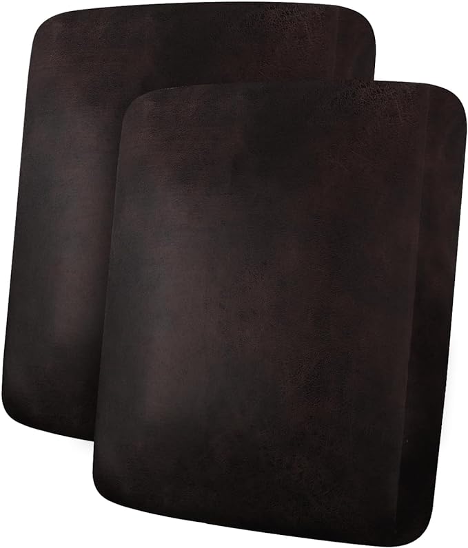ANARACHON Leather Look Couch Cushion Covers Sofa Seat Slipcovers Sets Couches Furniture Protector for Sectional Armchair Loveseat Pets Kids Stretch Spandex Fabric (2 Cushion Sofa, Chocolate) by ANARACHON