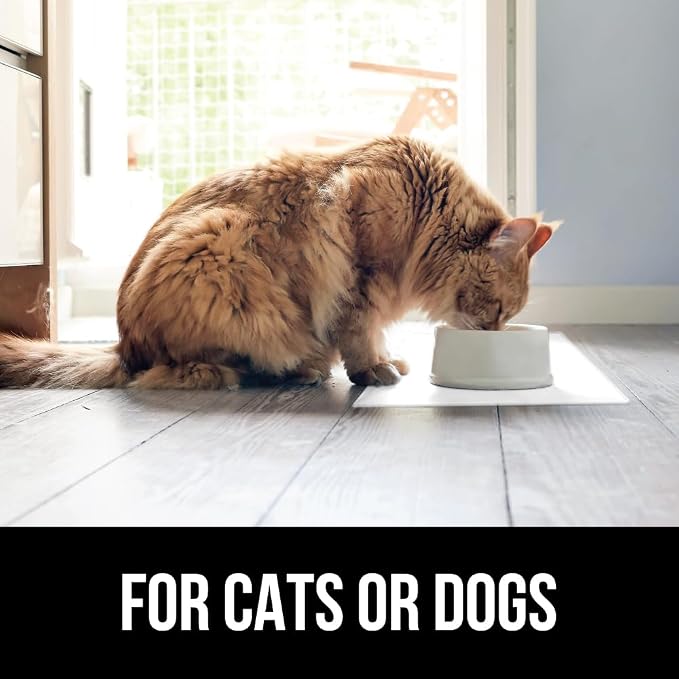GORILLA GRIP 100% Waterproof Raised Edge BPA Free Silicone Pet Feeding Mat, Dog Cat Food Mats Contain Spills Protects Floors, Placemats for Cats and Dogs Water Bowl, Pets Accessories 18.5x11.5 White - Image 5