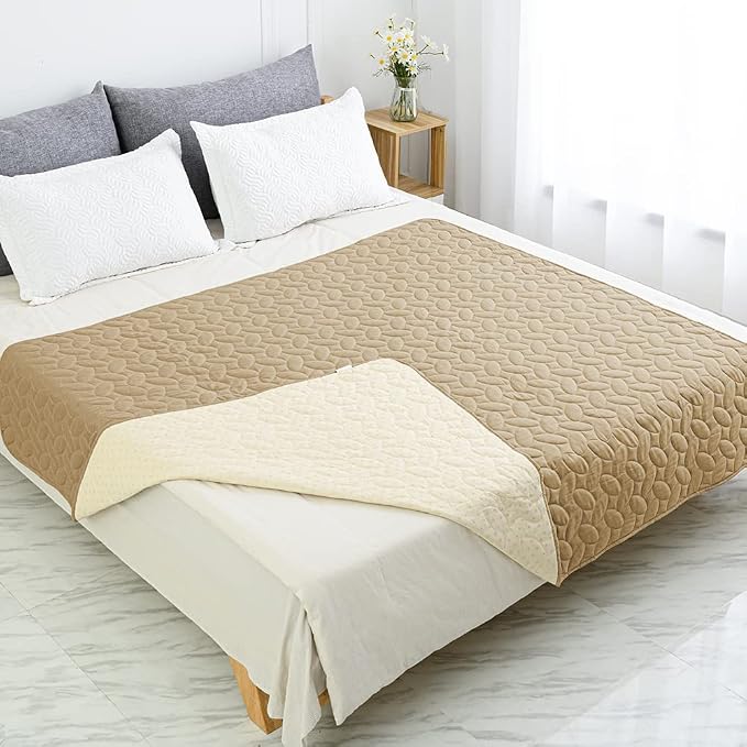Ameritex Pet Bed Cover Dog Bed Blanket for Sofa and Furniture Waterproof New Pattern Design (68x82 Inch, Sand) - Image 6