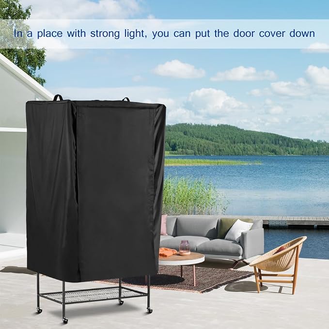 POPETPOP Universal Bird Cage Cover, Good Night Parrot Cage Cover for Birdcage Accessories, Washable&Breathable (Black, Large) - Image 7