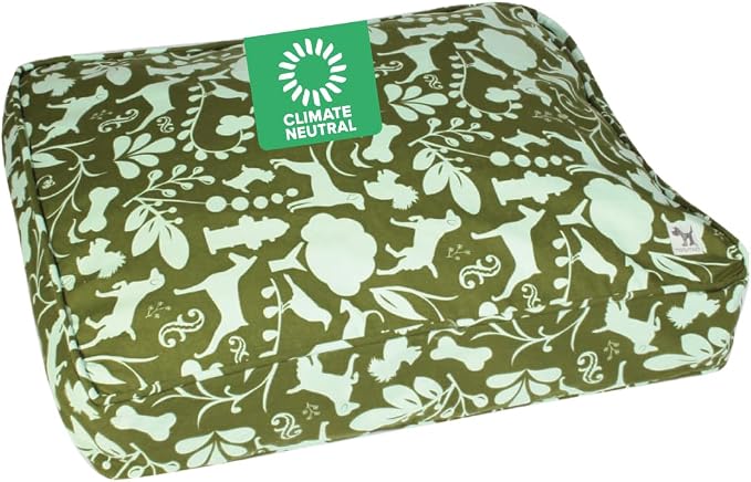 Molly Mutt Huge Dog Bed Cover, Amarillo by Morning, Olive Green & Light Blue 36"x45"x5" by MollyMutt