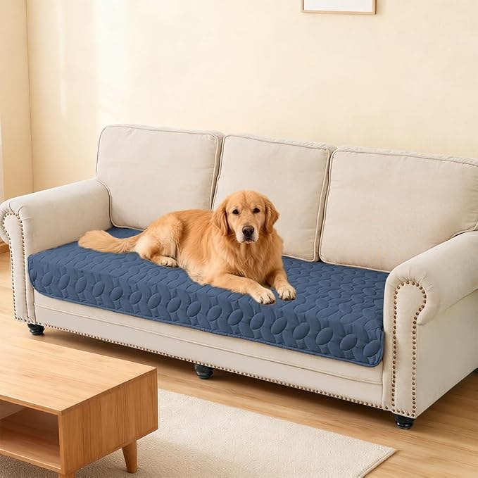 Ameritex Waterproof Pet Bed Cover Anti-Slip Dog Bed Blanket for Sofa and Furniture Waterproof New Pattern Design (Navyblue, 30x53 Inch (Pack of 1)) - Image 6
