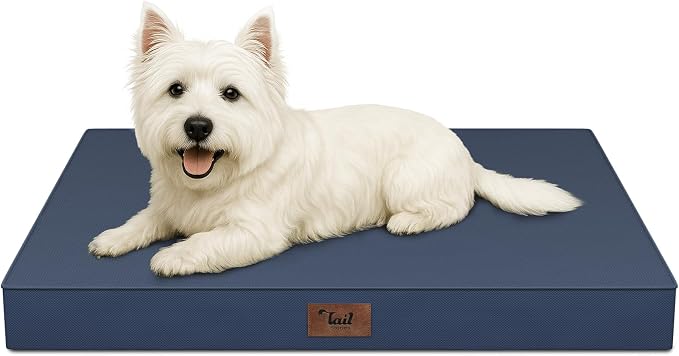 Waterproof Orthopedic Dog Crate Bed for Small Dogs & Cats | Egg Crate Foam, Fits 24x18 Crates, TPU Waterproof Layer, Machine Washable 1680D Oxford Cover, Small Pets Up to 20 lbs by TailStories