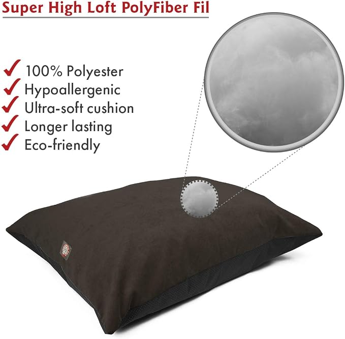 Majestic Pet Rectangle Medium Dog Bed Washable – Non Slip Comfy Pet Bed – Dog Crate Bed Super Value Pillow Dog Bed – Dog Kennel Bed for Sleeping - Dog Bed Medium Breed 35 x 28 Inch – Villa Storm - Image 3