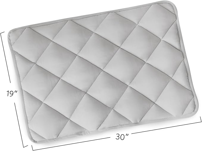 Dog Crate Pad 2 Pack (30" x 19"), Dog Crate Mat with Anti-Slip Bottom, Grey | Fits 30 Inch Crate, Soft, Machine Washable, Kennel Pad - Image 4