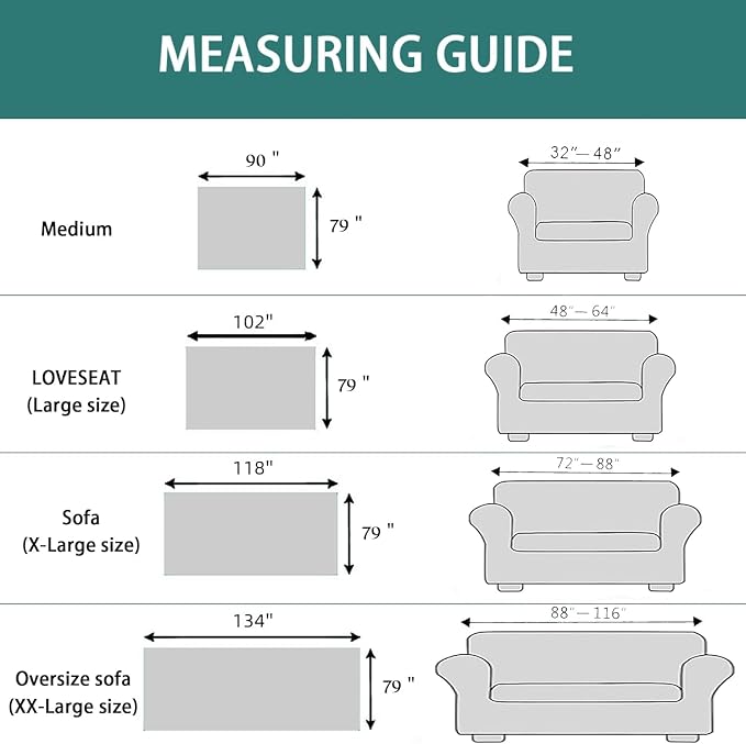 Waterproof Sofa Cover for Pets, Blue Couch Covers for Sectional Sofa, Simple Style Sofa Covers for 3 Cushion Couch, Waterproof, Durable and Washable, XXL 79" x 134" - Image 2