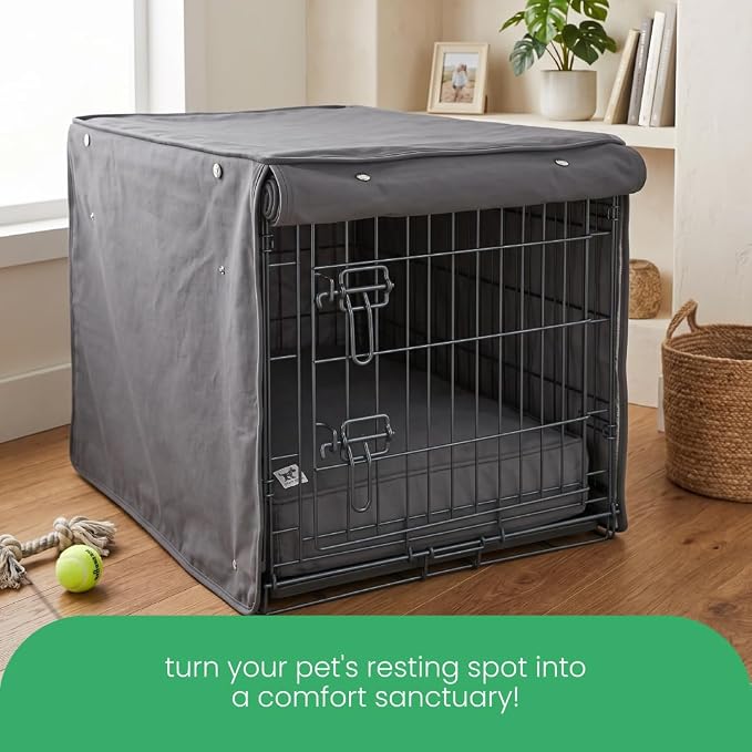 Molly Mutt I'm a Realist Dog Crate Cover, 100% Cotton Canvas Cover with 2 Roll-Up Panels, Ideal for Dog or Cat Crate, Durable, Washable, and Free of Harmful Chemicals, 30" x 21" x 24" - Image 7