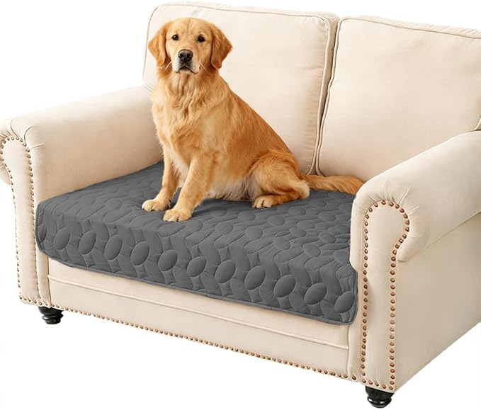Ameritex Waterproof Pet Bed Cover Anti-Slip Dog Bed Blanket for Sofa and Furniture Waterproof New Pattern Design (Darkgrey, 30x53 Inch (Pack of 1)) by Ameritex