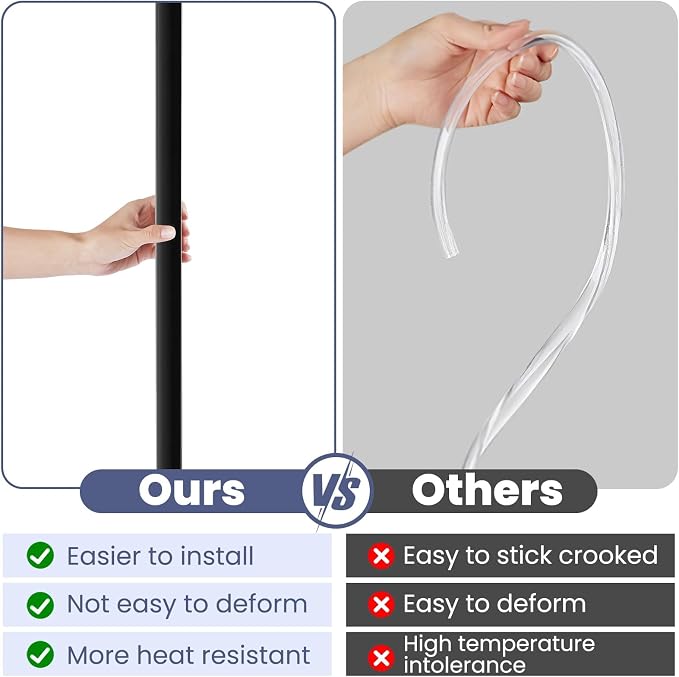 2PCS Wall Corner Protectors Guards - Self Adhesive Corner Protector & Corner Guards for Walls Edge Protection, Easy to Apply - No Tools Needed(Black, 47.24"x1.18") - Image 7