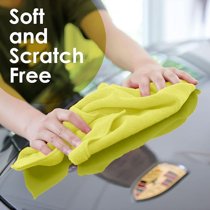 Avalon Towels Microfiber Cleaning Cloths (Value Pack of 36) - Size 16 x 16 Inches, Highly Absorbent Cleaning Rags, Lint Free, Reusable and Washable, Microfiber Towels for Cars - Image 4