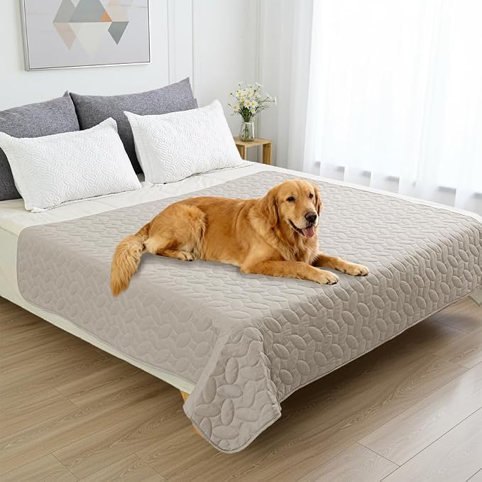 Ameritex Waterproof Pet Bed Cover Anti-Slip Dog Bed Blanket for Sofa and Furniture Waterproof New Pattern Design (Khaki, 68x82 Inch (Pack of 1)) - Image 6