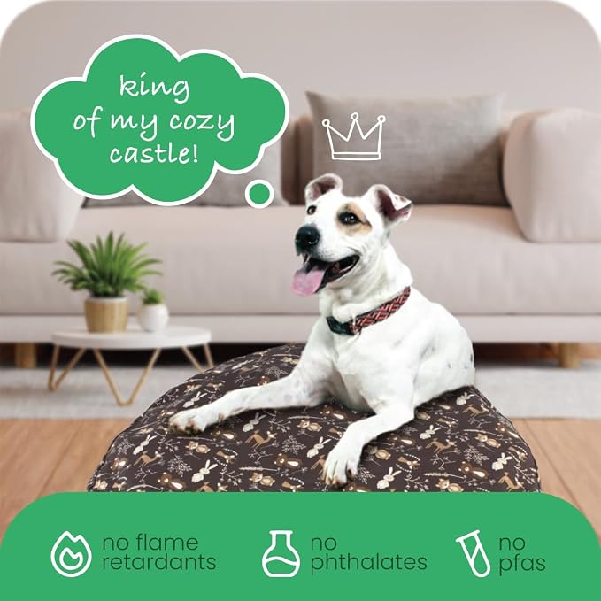 Molly Mutt Gorgeous Beasts Dog Bed Duvet Cover, 100% Cotton Canvas Cover for Dog, Puppy, or Cat Bed, Durable, Washable, and Free of Harmful Chemicals, Round, 36"x5" - Image 5