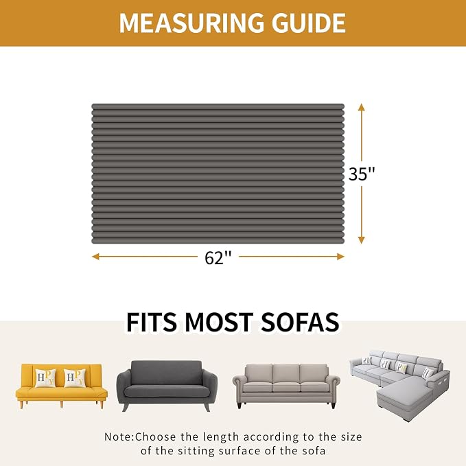 Deep Dream Waterproof Couch Cover for Dogs, Non Slip Pet Couch Covers for Sofa, Soft Faux Fur Sofa Cover, Washable Furniture Protector for 3 Cushion Couch (Grey, 35" x 62") - Image 5