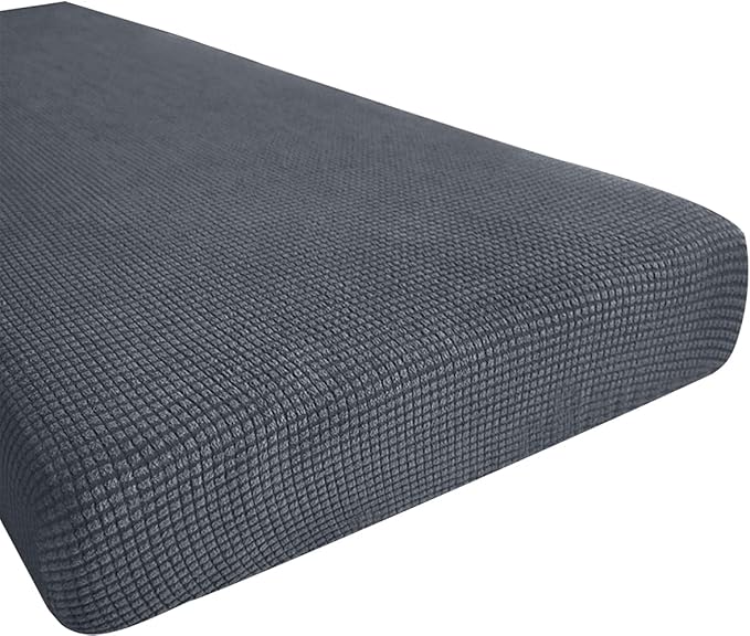 Hokway Couch Cushion Covers Stretch Cushion Covers Sofa Seat Cushion Slipcover Cushion Protector(Gray, Medium) by Hokway