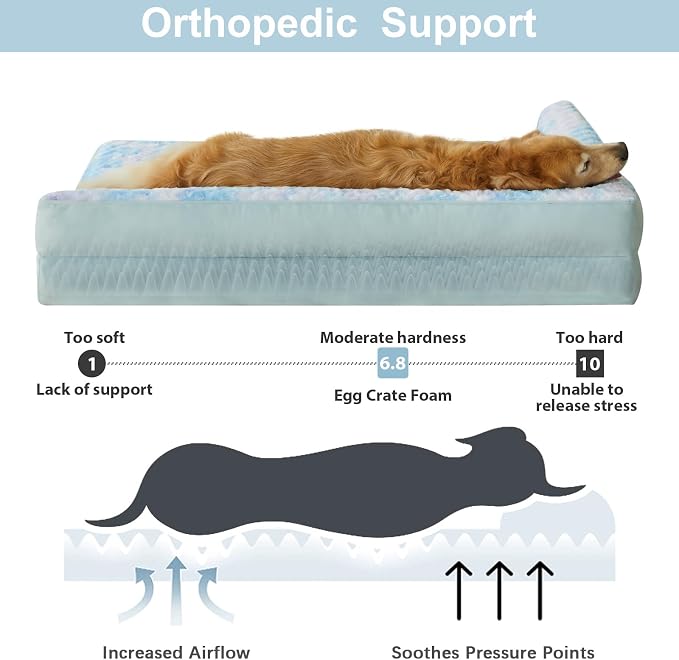 BFPETHOME Orthopedic Dog Beds for Large Dogs-Waterproof Sofa Dog Bed with Removable Washable Cover, Large Pet Bed with Waterproof Lining and Nonskid Bottom,Pet Bed for Dogs - Image 3