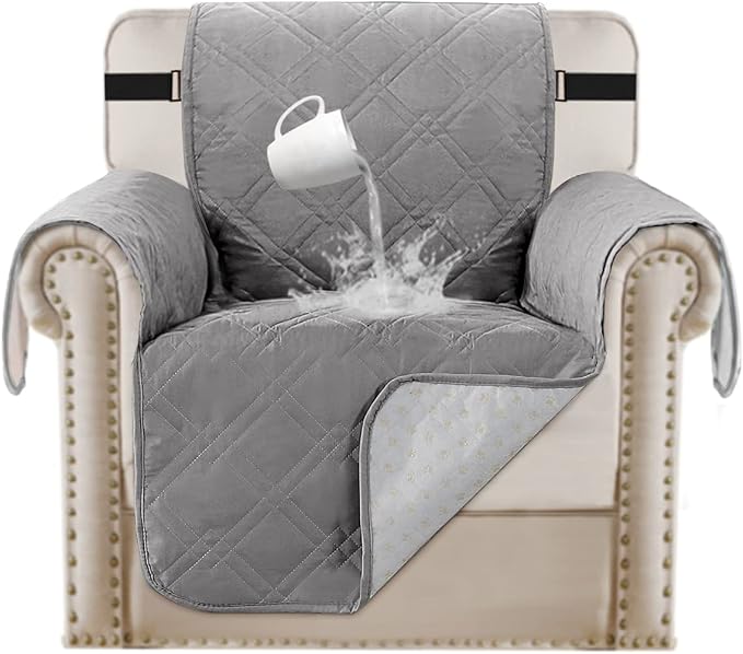 Turquoize 100% Waterproof Couch Cover for Pets, Dogs, Cats - Non-Slip Sofa Protector, Kids - Chair & Sofa (Dove) by Turquoize