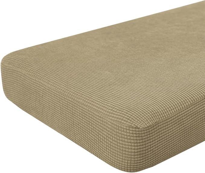 Hokway Couch Cushion Covers Stretch Cushion Covers Sofa Seat Cushion Slipcover Cushion Protector(Sand, Large) by Hokway