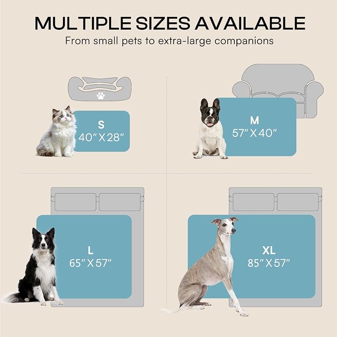 Luciphia Waterproof Blanket for Small Dog Cat Puppy Ultra-Soft & Calming Pet Throw Reversible Warm Fleece Durable Furniture Crate Couch Cover Protector Machine Washable Leakproof Blue, S (40''x28'') - Image 6