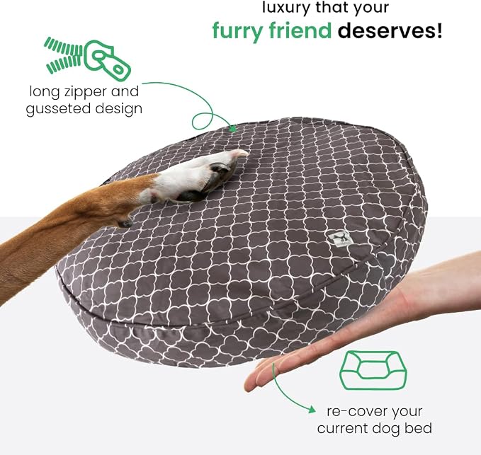 Molly Mutt Medium to Large Dog Bed Cover - Clark Gable Print - Measures 36” x 5’’ - 100% Cotton - Durable - Breathable - Sustainable - Machine Washable Dog Bed Cover - Image 5
