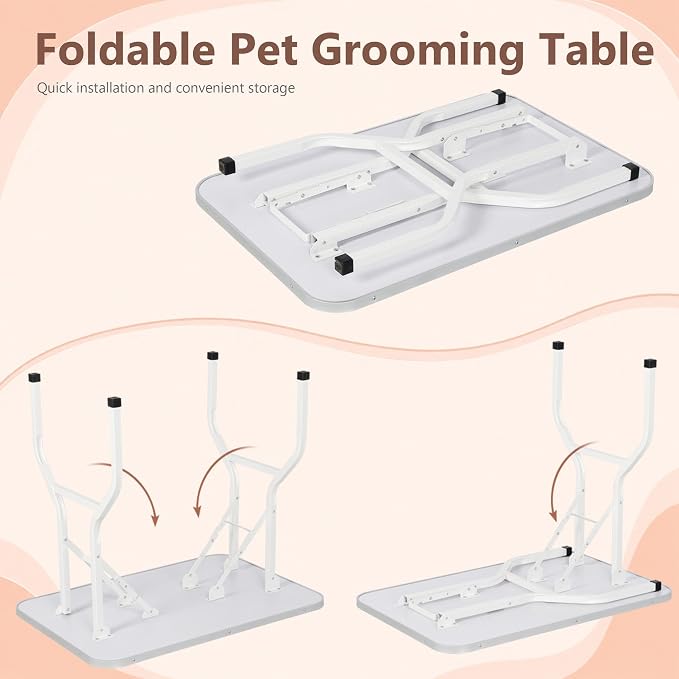 Yaheetech Professional 36-inch Foldable Pet Grooming Table with Arm & Noose & Mesh Tray, Maximum Capacity Up to 220lbs - Image 4